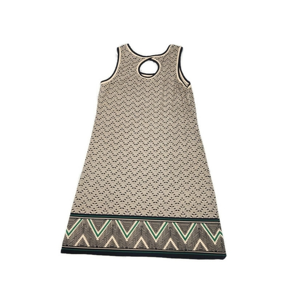 Max Studio Midi Tank Style Dress, Circular Cut Out & complimentary green band - Picture 2 of 14